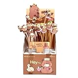 Bolígrafos Capybara - Adorables suministros de dibujos animados para la escuela y la oficina | Bonito juego de campañas de animales, papelería divertida para niños adolescentes, accesorios de