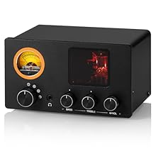 Tube Preamp with 4-Way RCA Selector & Splitter: Seamlessly manage up to 4 high-fidelity audio sources (CD players, DACs, Blu-ray players, streamers) without swapping cables, while our 180V optimized tube circuit and metal-shielded isolated power...