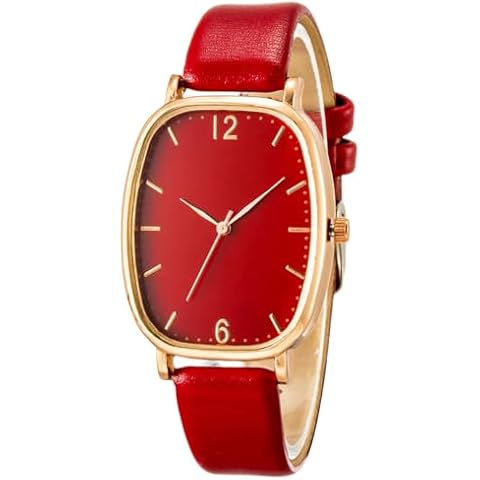 Montre Ziyan en cuir rouge Cover