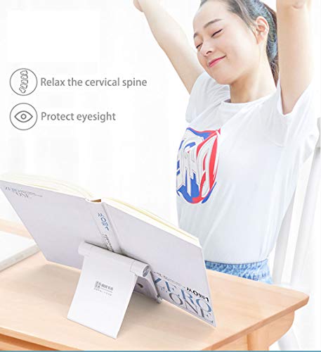 Portable Multifunction Book Cookbook Stand Holders For Correct Reading Posture, Foldable Reading Stands, Textbook Magazine Recipe Tablet Display Stand, Agnle Adjustable,Blue #TOP3
