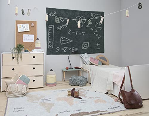 Lorena Canals Usa Washable Rug Vintage Map #TOP5