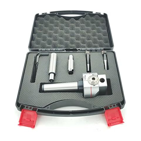 Bohrkopf Ø 62 mm mit 2 x Fliegenschneidewerkzeughalter & 2 x Hartmetallgelötwerkzeuge II 1 Teilung: 0,01 mm (MT3 (M12 x 1,75 Deichsel)) Cover