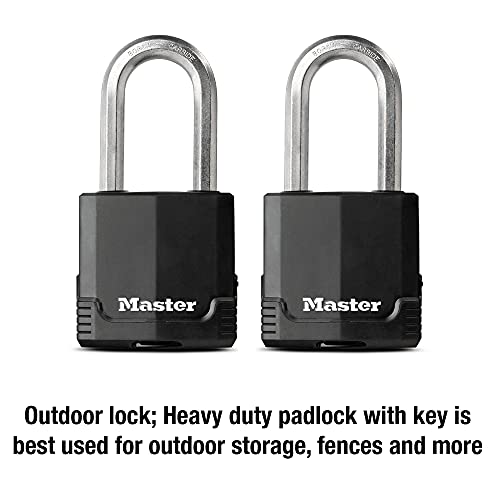 Image of Master Lock M515XTLH Magnum Heavy Duty Padlock with Key, 2 Pack Keyed-Alike