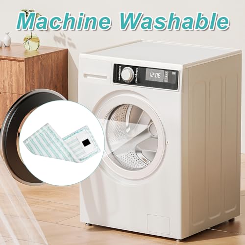 Zeripikfoasp 4 Stück Wischbezug Kompatibel mit Leifheit Clean Twist M Ergo Micro Duo, Bodenwischer Ersatzbezug, Wischbezug Ersatz, Mikrofaser Mopptuchbezug, Effiziente Wasseraufnahme, für Alle Böden
