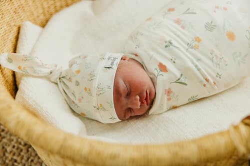 Image of Copper Pearl Swaddle Blankets for Newborns | Soft Stretchy Receiving Blankets for Boys and Girls | Large 46 x 46 Inch Baby Blankets | Lightweight and Breathable Swaddles | Mabel