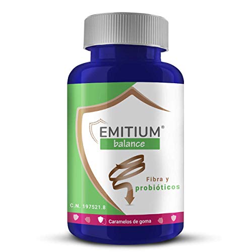 EMITIUM Balance Fibra FOS y Probióticos  60 Gominolas sabor fresa