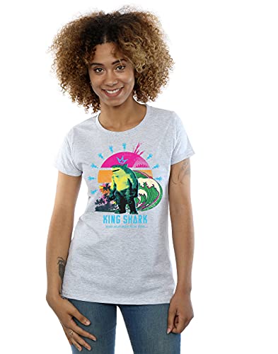 DC Comics Women's The Suicide Squad King Shark T-Shirt Sport Grey Medium
