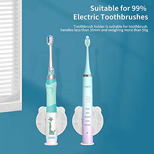 image for YUNCHI Electric Toothbrush Holder Organizer Adhesive Wall Mounted，2 