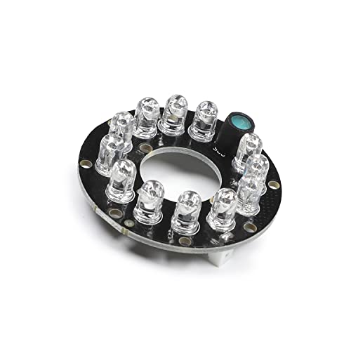 Bettomshin 1 placa iluminadora infravermelha OD de 1,5 polegadas, lâmpada de placa redonda de 80 gra