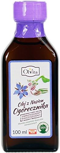 Raw Borage Seed Oil, Unrefined, Cold Pressed and Crude, Ol'Vita 100 ml