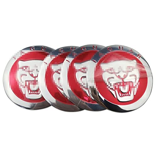 Aoubou 4Pcs 56Mm Car Wheel Center Hub Cap Sticker Auto Decal Forjaguar Xk8 Xk Xkr Xfr (Red) #TOP2