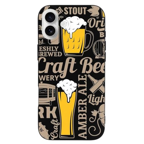 �r�[���̕� �w�i for iPhone 16 Plus�p �P�[�X TPU�� �ϏՌ� ���h�~ ���΂ݖh�~ �����x�J�b�g ���^�y�� �A�E�g�h�A ����p