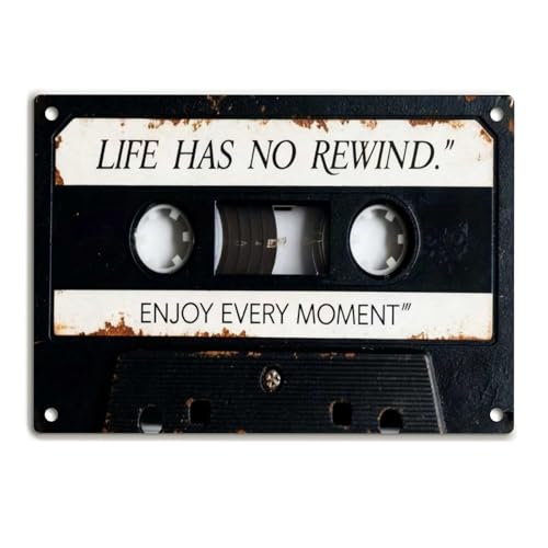 Vintage Music Cassette - Metal Tin Sign Inspirational Office Wall