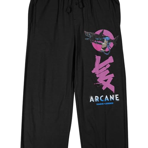 Arcane Jinx Men's Black Sleep Pajama Pants2