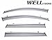 WellVisors Side Window Wind Deflector Visors - Kia Sorento 16-up 2016 2017 with Chrome Trim
