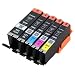 Produktbild 5X Original Canon Setup Patronen 5er Set Druckerpatronen mit Chip PGI-550 CLI-551 Druckerpatronen für Canon PIXMA Drucker
