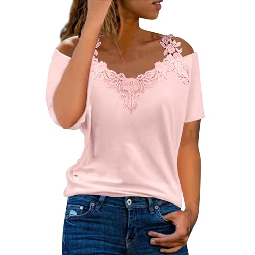 Generic Women Lace Crochet Cold Shoulder Tops...