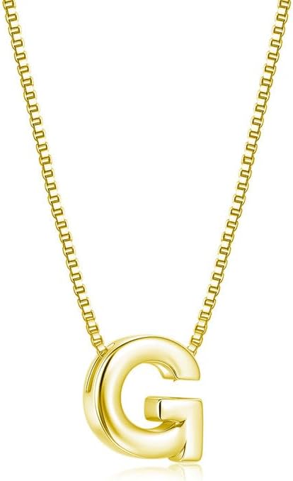 S925 Sterling Silver & 18K Golden Initial Letter Necklaces for Women,Personalized Initial Necklace Simple A-Z & Heart Initial Letter Pendant Necklace for Women Jewelry Gifts