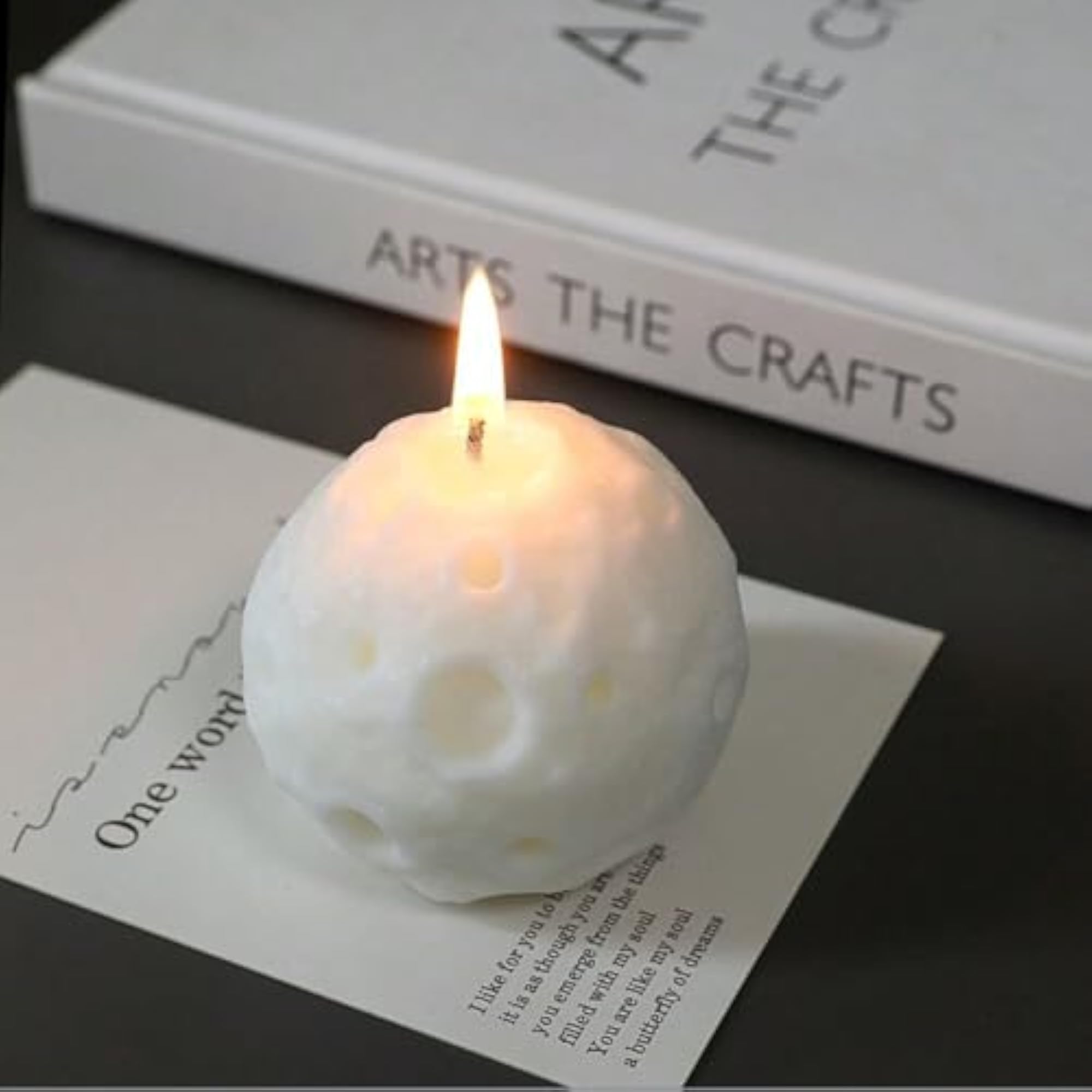 Moon Round Shape Scented Candle, Home Decor Gift