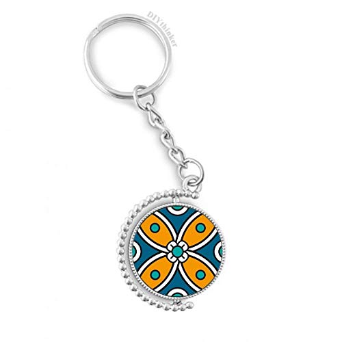Porte-clés fleur style Maroc rotatif pour organiser vos clés de maison