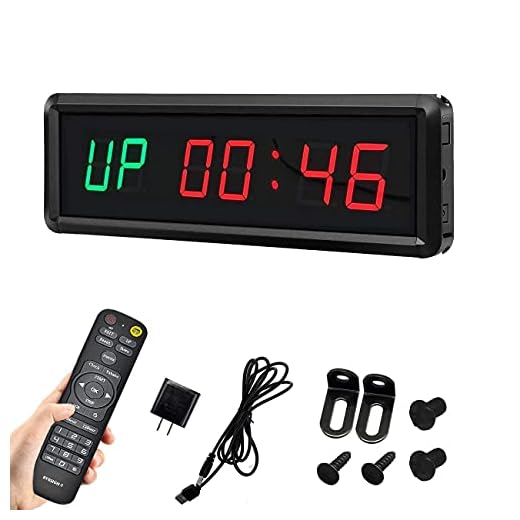 LED Interval Timer Count Down/Up Clock Stopwatch with Remote for Home Gym Fitness