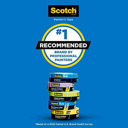 Scotchblue Original Multi-Surface Painter's Tape, Blue, Paint Tape Protects Surfaces And Removes Easily, Multi-Surface Painting Tape For Indoor And Outdoor Use, 0.94 Inches X 60 Yards, 3 Rolls #TOP1