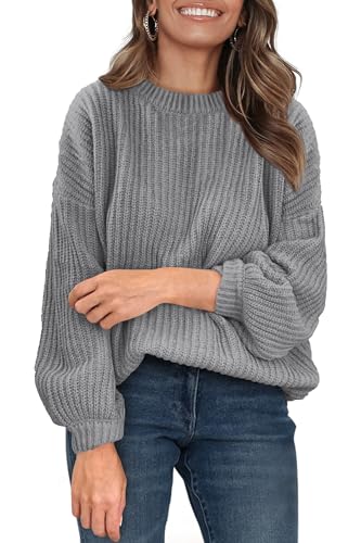 PRETTYGARDEN Fall Sweaters for Women 2025 Fashion Long Sleeve Casual Ribbed Knit Winter Clothes Pullover Jumper Tops