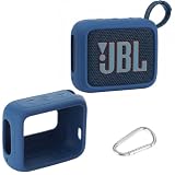 AONKE Custodia in silicone per altoparlante Bluetooth portatile JBL Go 4 (blu)