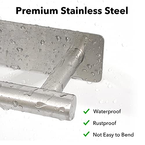 Susswiff Self-Adhesive Toilet Paper Holder Brushed Nickel, Premium Stainless Steel Toilet Roll Holder Wall Mounted, No Drilling Toilet Tissues Holder For Bathroom, Kitchen, Washroom, Rv #TOP2
