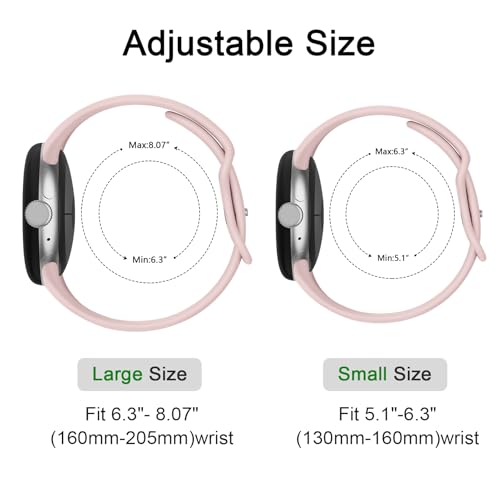 Correas de silicona Vanjua para Google Pixel Watch 41mm 4 unidades miniatura 5