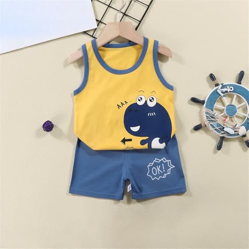 Toddler Boys 2 Piece Outfits Tank Top and Shorts Athletic Outfits Kids Girls Oversized 𝐋oungewear Summer Clothes Cute 𝐏𝗝s3