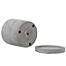 MyGift 4.5 Inch Indoor Plant Pots, Unglazed Gray Concrete Succulent Planters, Mini Small Plant Pots with Removable Drainage Trays for Succulents and Cactus, Set of 2