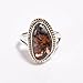 Native Copper or Chrysocolla Copper Ring 925 Sterling Silver Unique Stone Handmade Statement Rings Gift Jewelry (7.5)