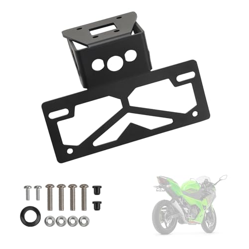 Image of Ninja 500 Fender Eliminator Kit, Tail Tidy License Plate Bracket Holder Motorcycle Fender Eliminator Compatible with Kawasaki Ninja 500 Z500 2024-2026 400 Z400 2018-2023 250 2018-2023