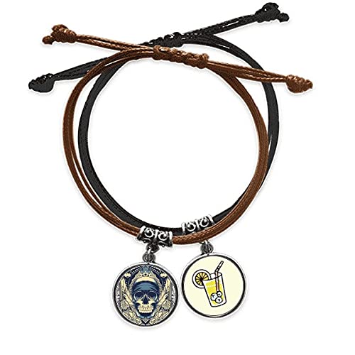 Bracelet cuir indien et flamen au design de tatouage