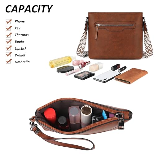 Tote para mujer bolso grande de cuero con billetera miniatura 4