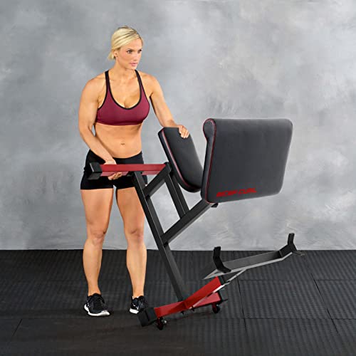 Er Kang Preacher Curl Bench, 350Lbs Strength Training Biceps Bench For Home Gym, Adjustable Weight Bench With Wheels Moving, 26"×15" Arm Pad&Height Selectable Seat(2023 New Version) #TOP6