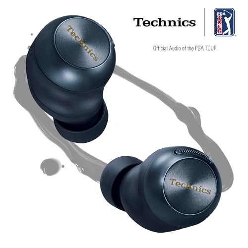 Image of Technics Reference Class Hi-Fi Wireless Ear Buds, Dolby Atmos with Head Tracking, Adaptive Noise Cancelling, 3 Device Multipoint, 10-Hr Battery, Wireless Charging, Improved Fit, EAH-AZ100-A(Blue)