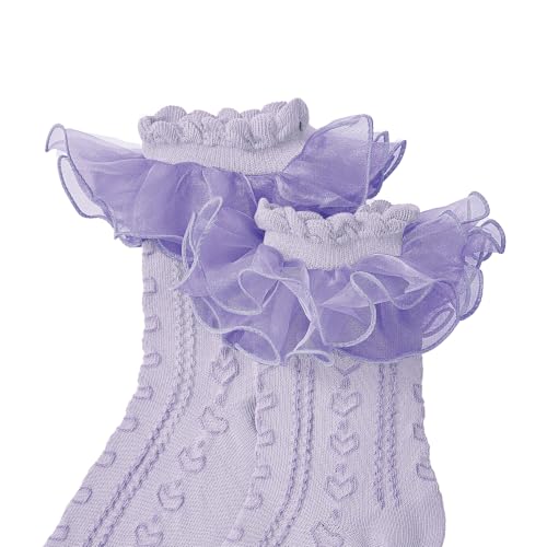 Image of Zando Ruffle Socks Women Lace Frilly Tutu Dress Socks for Adult