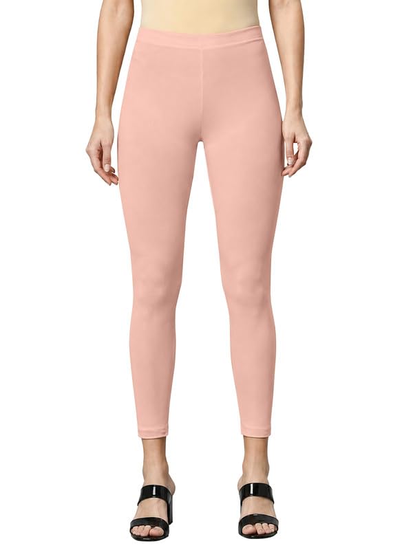 Image of TRENDMALLS Women's Microfiber Elastane Stretch Soft Cropped Leggings with Ultrasoft Waistband for Women