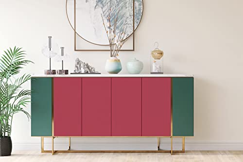 Pegatinas para muebles 100x50cm y lámina adhesiva en la cómoda de color burdeos 4