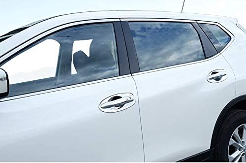 / 8pcs Chrome Mirror Side Exterior Door Handles Bowl Cup Cover Compatible for Nissan Rogue 2014-2020