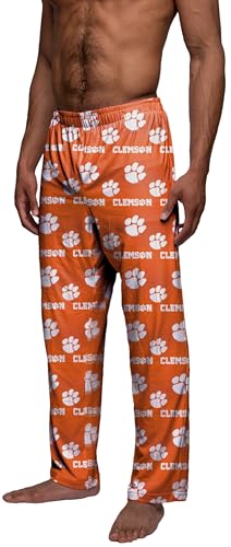 FOCO Clemson Tigers Men's Scatter Pattern Pajama Lounge Multi Color Pants2