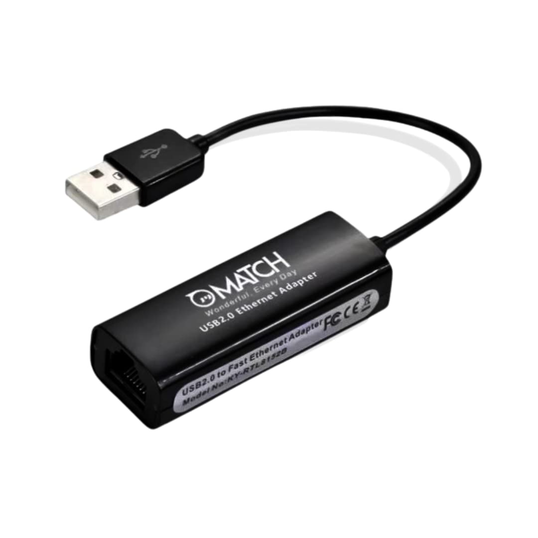 Match LB-Link USB 2.0 to 100 Mbps Ethernet Network Adapter| LAN to USB Converter| Plug and Play