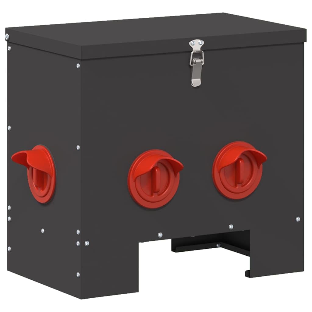 Hühnerfütterer 2 pcs Schwarz 40,5 x 25 x 38 cm,5.92kg,879984