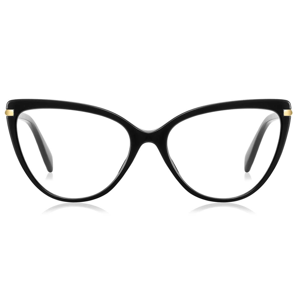 Blue Light Blocking Glasses Women Fashion Eyeglasses Cat Eye Glasses Frame TR90 Eyewear Half Metal