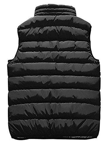 HOW'ON Men's Outdoor Casual Classic Quilted Vest Stand Collar Warm Puffer Vest Sleeveless Jacket Coat2