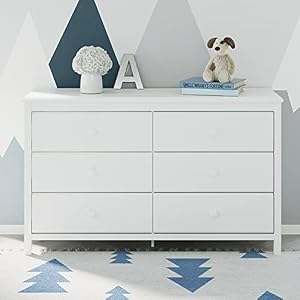 Storkcraft Alpine 6 Drawer Double Dresser (White) – GREENGUARD Gold Certified, Dresser For Nursery, 6 Drawer Dresser, Kids Dresser, Nursery Dresser Drawer Organizer, Chest of Drawers Storkcraft Alpine 6 Drawer Double Dresser White–GREENGUARD Gold Certified Dresser For Nursery 6 Drawer Dresser Kids Dresser Nursery Dresser Drawer Organizer Chest of Drawers