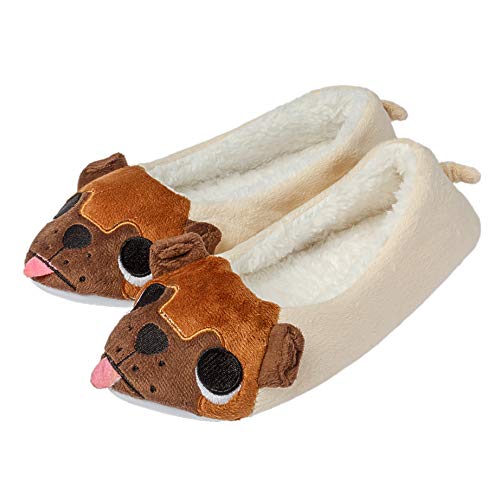 Chaussons de ballet à enfiler pour femme Motif animal, biscuit, 39/40 EU Cover