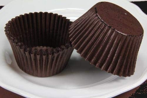 Brown Giant Paper Cupcake Liners 500 Pc.- Made In Usa - Fluted Cupcake Holder Cups For Baking Muffins, Brownies, Food-Grade, Odorless, Non-Stick, 2 1/4'' X 1 7/8'' =6'' #TOP9